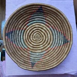 Handwoven Native Basket with Earth Tones Southwest tribe